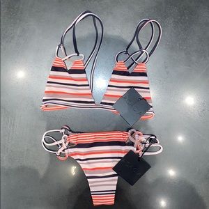Retro Stripe Acacia Bikini Set